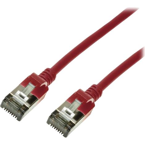 Cable reseau RJ45 male U-FTP Cat 6a Rouge - 1m