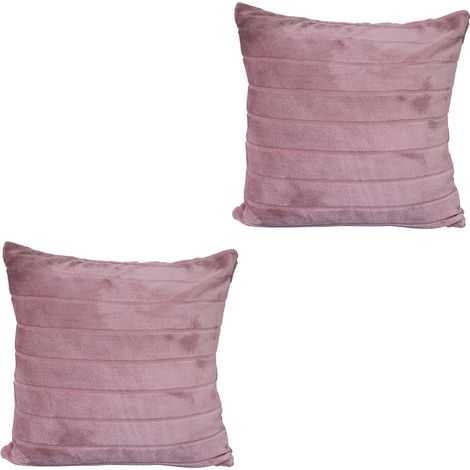 2er Set Flanell Kissenbezug Rosa 45x45cm-M806499-Rosa (1/2)