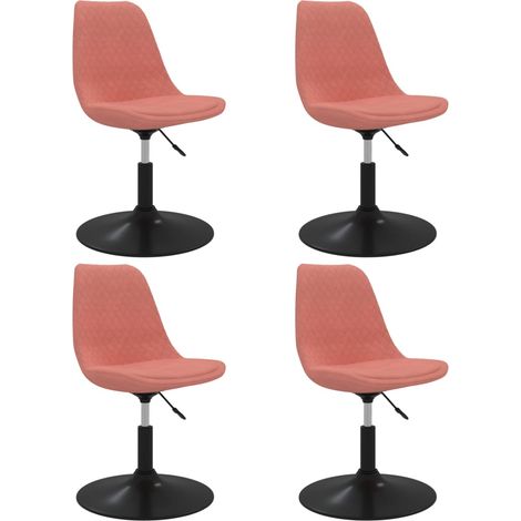 Maison Exclusive - Sedie da Pranzo Girevoli 4 pz Rosa in Velluto