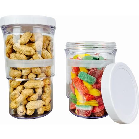 Pack de 2 tarros plegables para alimentos (500 1000 ml.) (1/5)
