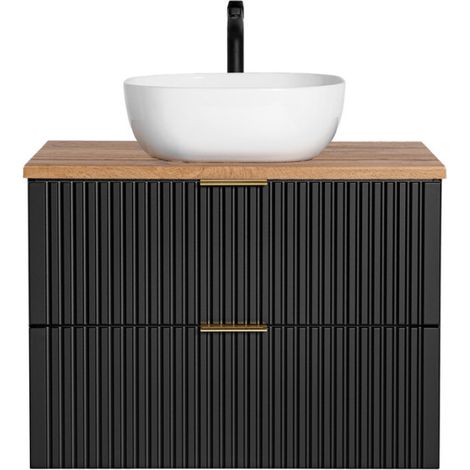 Meuble vasque à poser 80 cm - Georgia Black - Livraison gratuite