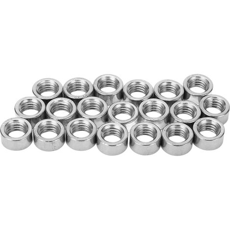 Runde Verbindungsmuttern M8x12,5 L6mm, 20 Stück, Gewindehülse aus Edelstahl, Verbindungsbuchse für Stangen (1/5)