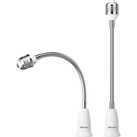 Support Lampe E27 Réglable - Lot de 2 - PBT Résistant - Extension Flexible Haute Température - Intérieur et Éclairage DIY - Noir (1/5)