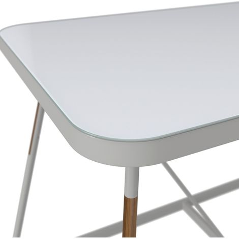 Mömax Gartenbarset Allonso Hellgrau Metall/Textil/Glas + Abdeckung (1/5)