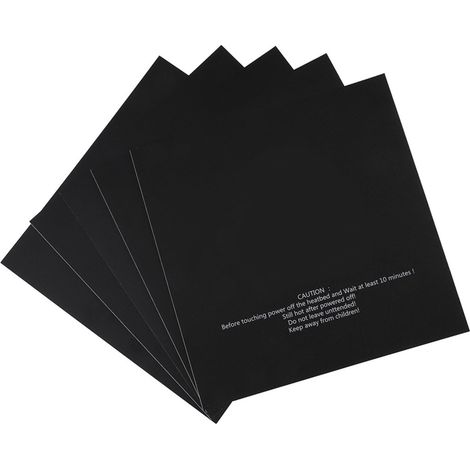 Lot de 5 autocollants pour plateau chauffant d'imprimante 3D (220 x 220 mm) (1/5)