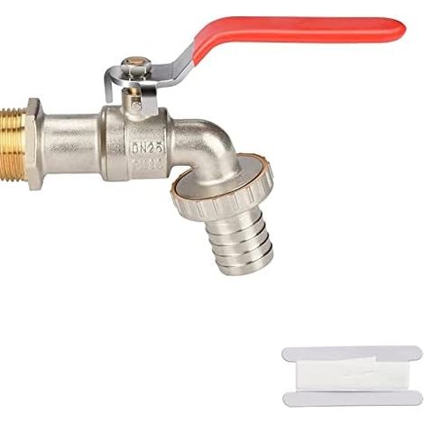 Premium Wasserhahn 1 Zoll aus Messing rost und frostsicher, Kugelhahn frostsicherer Kugelhahn für Garten, Waschmaschine, Regentonnen (1/5)