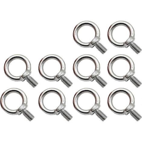 Boulons à œil M8 en acier inoxydable, lot de 10 (1/5)