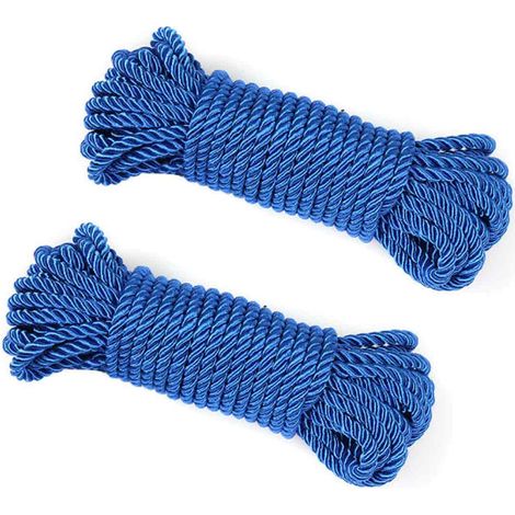 Corde Torsadée - 10 M - Diamètre 8 Mm - En Soie Souple - Pour Décoration Et Usage Général - Lot De 1