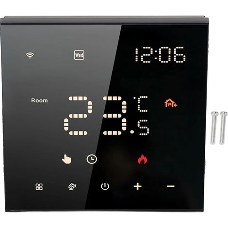 Eosnow Intelligentes Thermostat, APP-Steuerung, 7 Tage programmierbarer digitaler Touchscreen, WLAN für Zuhause, 100–250 V AC, 3 A