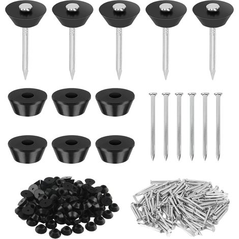120 Pièces 30mm Clou Beton avec 120 Pièces Rondelles D'étanchéIté Clou membrane de fondation Clous Protection Soubassement pour Murs de Cave ou Parterres (1/5)