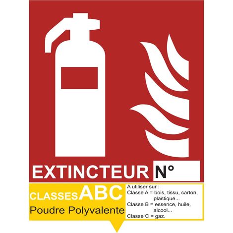 Ambiance Sticker autocollant signalétique, extincteur eau, 20 x 15 cm (1/5)