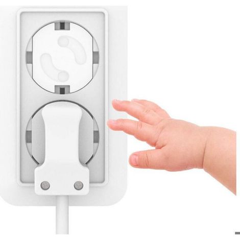 Cache Prise Bebe - Pivotant - Compatible Prises Type C et E - Résidentiel et Professionnel - 10 Pièces (1/4)