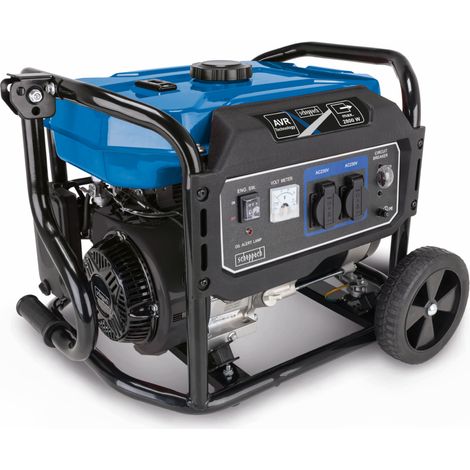 Scheppach Générateur de courant SG3200x - Groupe électrogène - 2800 W - Puissance 6 CVX - Réservoir 15 L - Moteur 4 temps 212 cm³ - 2x prise 230V