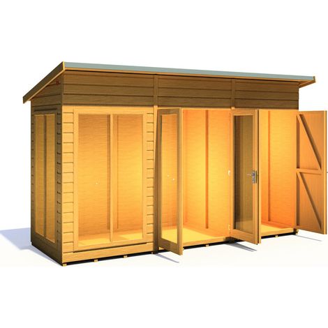 Lela 12x4 Summerhouse including Storage - L125.8 x W357 x H229.9 cm (1/5)