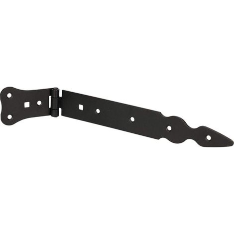 Charnière de porte et de portail 250 mm en acier inoxydable noir solide (1/5)