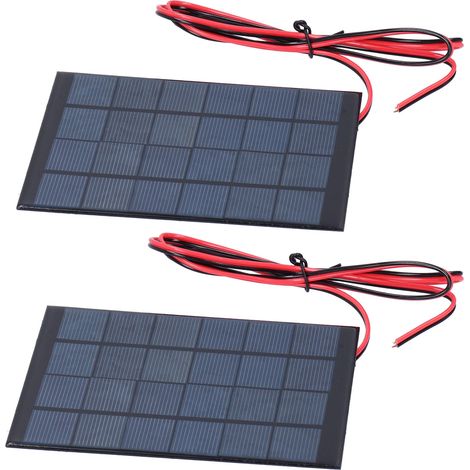 Module solaire miniature en 2 pièces avec panneau en résine époxy et câble de 100 cm accessoires électroniques 6 V CC, 2 W (1/5)