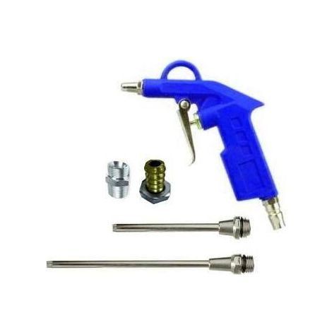 Pistola di soffiaggio per aria compressa + accessori 5 pz professionale