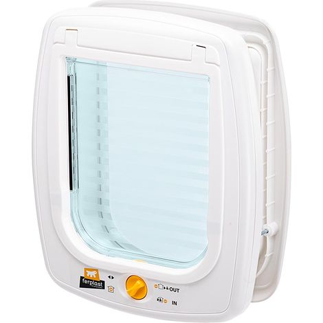 FERPLAST Portina in plastica Swing - 26,2 x 10,2 x 31,2 cm - Bianco - Per gatti grandi e piccoli cani