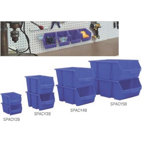 GAVETA POLIPROPILENO MWSPACY2B APERTURA FRONTAL - AZUL METALWORKS 751010100
