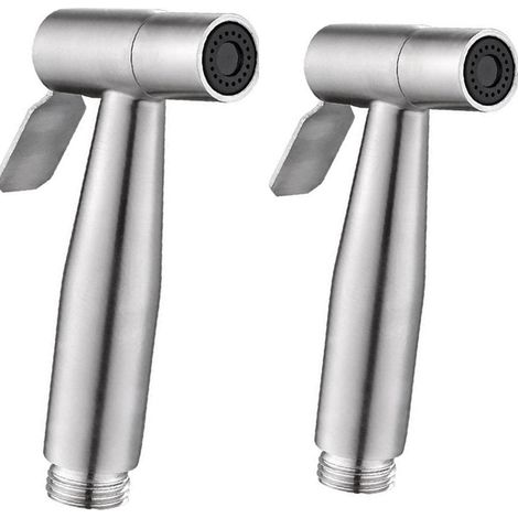 2 boquillas de bidé de mano de acero inoxidable – para pañales, baño, cocina y aseo (1/4)