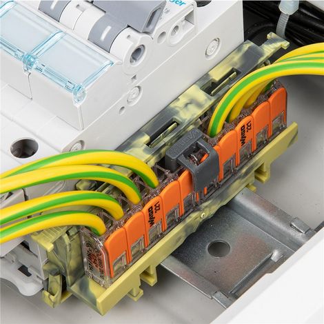 Paquete de 5 bornes, 5 entradas, serie Wago 221-6mm²