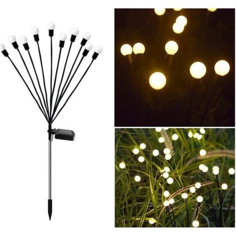 Guirlande lumineuse d'extérieur - - 10 ampoules - Étanche IP65 - Lumière chaude - Solaire (1/4)