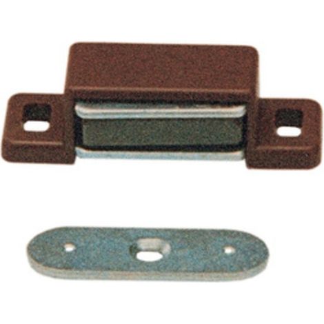 CHIUSURA MAGNETICA RETTANG 46X15 MM MARRONE