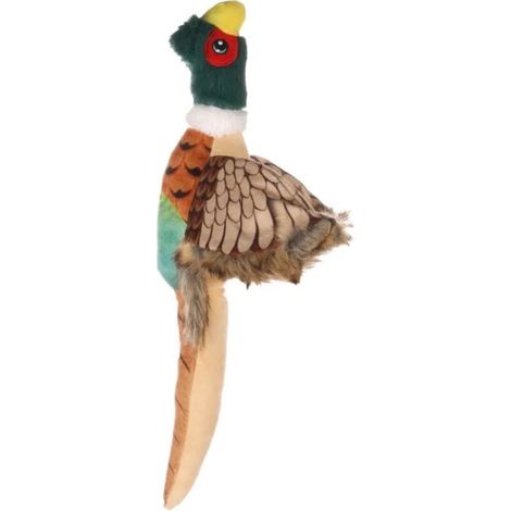 Peluche Flamant rose de 45 cm en forme de faisan brun, convient aux chiens (1/5)