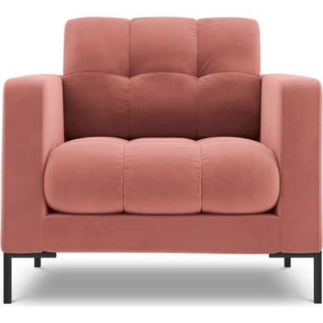 Fauteuil en velours rose (1/5)