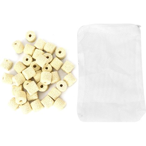 Piedra filtrante cerámica para acuarios de agua dulce y salada – 1 bolsa con tapa (1/5)