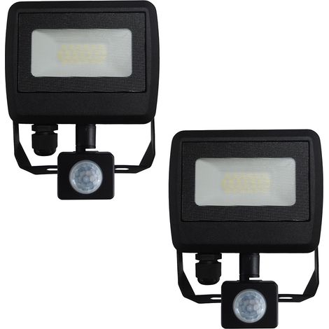 Lot de 2 projecteurs + détecteur mouvement IP54 1600lm - Dio (1/3)