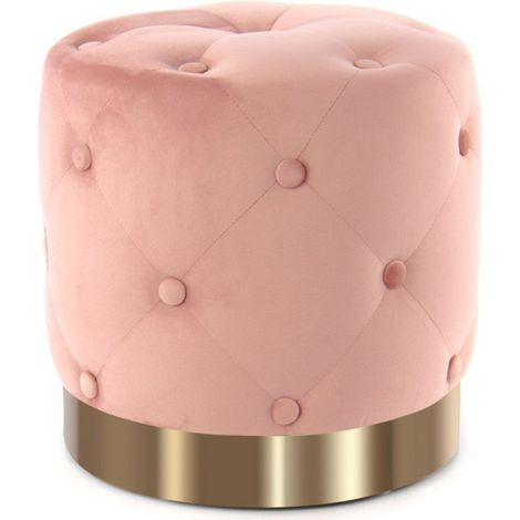Pouf Rond Design "Piano" 40cm Rose (1/3)