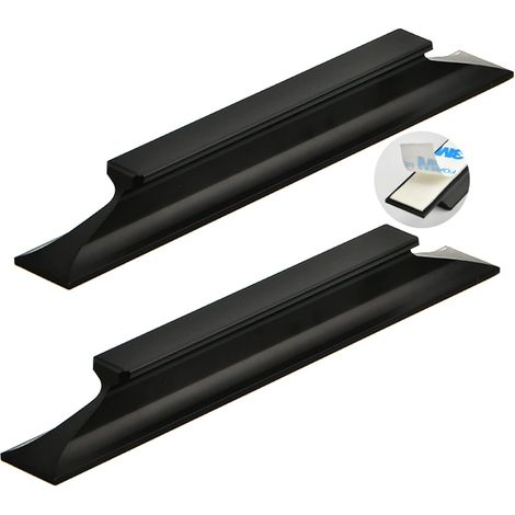 Lntyq 2 Stück selbstklebender Schiebetürgriff, Scheunengriff, Griffe aus Aluminiumlegierung für Schränke, Schränke, ziehen, schwarzer Möbelknopf, Handgelenk, kein Stanzen (Länge 120 mm) (1/4)