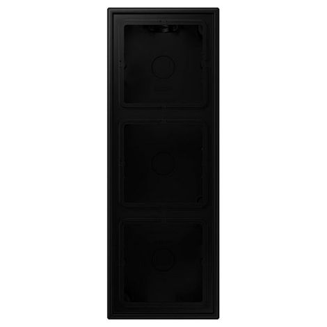 Jung Tapa de superficie 3 vías, LS CUBE, Duroplast lacado, negro grafito mate, montaje vertical y horizontal LS 583 A SWM