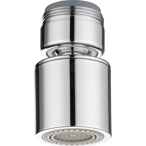 Aérateur de robinet en laiton rotatif à 360°, 2 modes réglables, robinet économe en eau, filetage extérieur 24 mm (1/4)