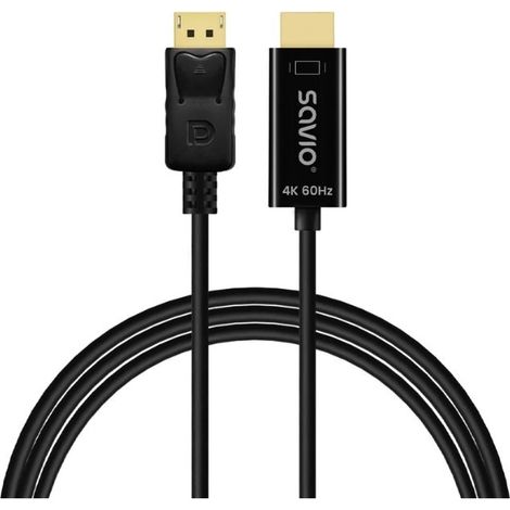 CABLE DP A HDMI SAVIO CL-189 4K 60HZ
