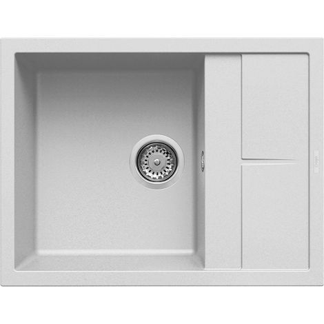 Lavello Elleci Incasso 1 vasca 65x50 Unico 125 Granitek Bianco LGU12568 (1/3)