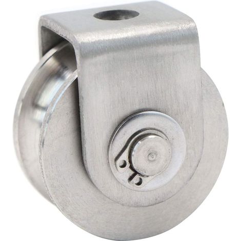 Poulie simple en acier inoxydable 304 – Capacité 30kg – Anti-rouille et anti-corrosion – Glissement fluide pour levage et escalade (1/5)