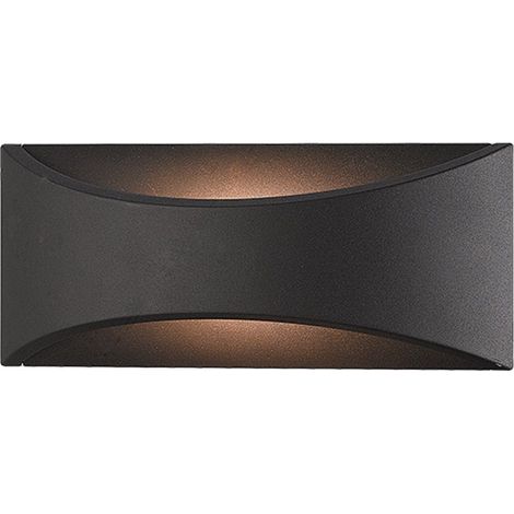 APPLIQUE MEZZALUNA APERTA DA PARETE LED 12W 1320L IP54 NERO - PAPILLON