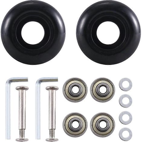 Roulettes pivotantes pour valise 45 x 19 mm avec kit de réparation 6 mm (1/5)