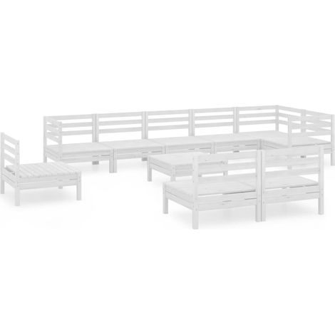 Maison Exclusive - Juego de muebles de jardín 10 piezas madera ma (1/5)