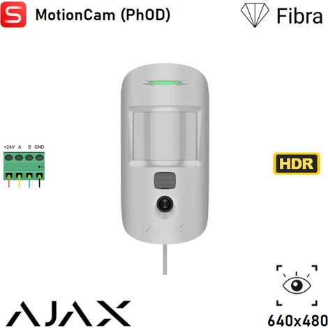 143612 - Superior - Superior MotionCam (PhOD) Fibra - Verdrahteter Bewegungsmelder mit Fotoverifizierung von Alarmen und Haustierimmunität unterstützt Foto auf Anfrage und Foto nach Szenario - Farbe w