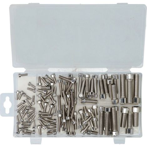 Surtido de Tornillos de cabeza hexagonal para llaves Allen, 106 piezas (1/4)