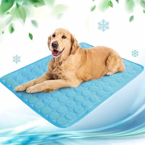 T-Audace Tapis Rafraîchissant Chien Tapis Coussin Réfrigérant Chien Tapis Froid Chat Couverture Panier Froide Chien Tapis pour Chiens XXL pour l'été en Materiel Multifoncitonnel,100X70cm (1/5)