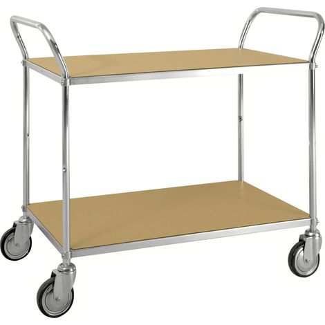 Kongamek ESD-Etagenwagen mit 2 Schiebegriffen und 2 Etagen 900x540mm Ladefläche ohne Bremse (1/4)