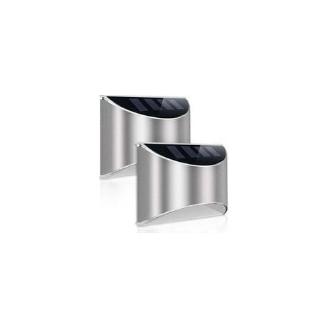 Lampe Solaire Extérieur Puissante Stainless Steel Applique Avec Etanche Led Lumière Lampadaire Eclairage Exterieur de Sécurité Sans Fil Pour Jardin Porche Maison Garage Mur (1/5)