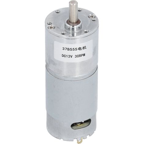 Moteur à engrenage électrique 37B555, boîte de réduction industrielle 30 tr/min, 12V CC pour accessoires de contrôle. (1/5)