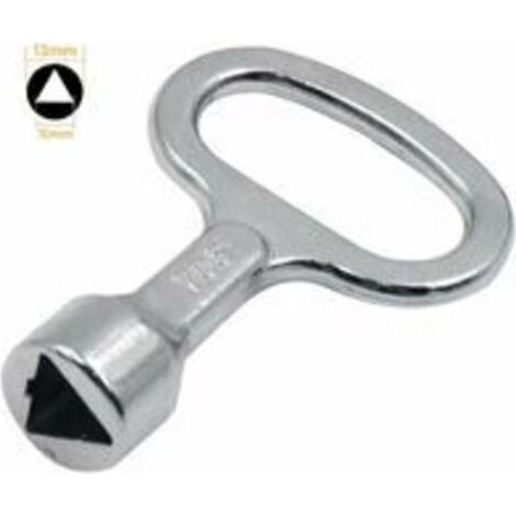 Clé Triangulaire en Métal Clé de la Boîte du Compteur Clé Triangle à Douille Argent ,Clé pour armoires de distribution triangle 10 mm (1/2)