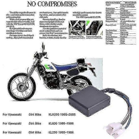 Kawasaki KL250 KL600 KLR250 1985-2005 Boîte d'allumage CDI pour moto tout-terrainNoir SZRH A-GB (1/5)