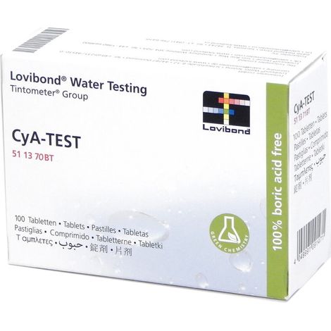 Réactif acide cyanurique lot de 100 pastilles – Stabilisant pour piscine – Analyse de l'eau – Contrôle du taux de stabilisant – Lovibond